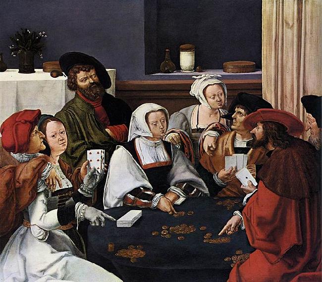 Lucas van Leyden Card Players oil painting image